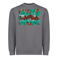 Storm cowhide gemstone leather background Heavyweight Sweatshirt - FaDigitalArtStudio