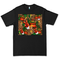 Black Christmas Santa Claus peace hand Premium Tee - Jasminsmagicworld