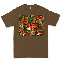 Cacao Christmas Santa Claus peace hand Premium Tee - Jasminsmagicworld