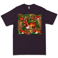 Plum Christmas Santa Claus peace hand Premium Tee - Jasminsmagicworld