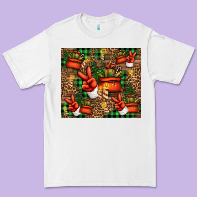 Christmas Santa Claus Peace Hand Premium Tee Designed By Jasminsmagicworld