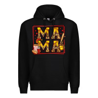 Black softball mama Premium Hoodie - Jasminsmagicworld
