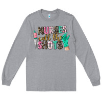 Heather Grey nurses call the shots Long Sleeve Tee - CowGirlArtShop