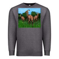 Charcoal Heather parasaurolophus Premium Sweatshirt - Artiststas