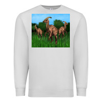 Dove Grey parasaurolophus Premium Sweatshirt - Artiststas