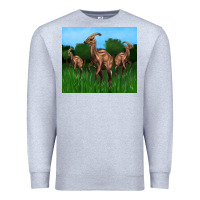 Heather Grey parasaurolophus Premium Sweatshirt - Artiststas
