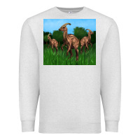 Oatmeal Heather parasaurolophus Premium Sweatshirt - Artiststas