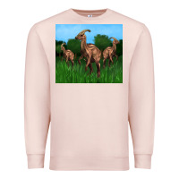 Pale Pink parasaurolophus Premium Sweatshirt - Artiststas