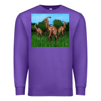 Purple parasaurolophus Premium Sweatshirt - Artiststas