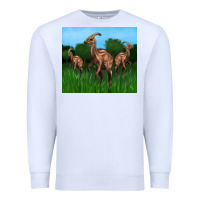 White parasaurolophus Premium Sweatshirt - Artiststas