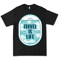 Travel Is Life Funny Traveling Gift Premium Tee | Teevron