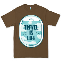 Cacao Travel Is Life Funny Traveling Gift Premium Tee - minhPixels
