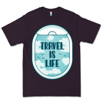 Plum Travel Is Life Funny Traveling Gift Premium Tee - minhPixels