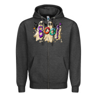 Charcoal Heather boo Zipper Hoodie - CowhideDigitalArt