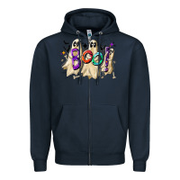 Navy boo Zipper Hoodie - CowhideDigitalArt