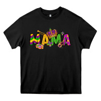 Black mama mardi gras Heavy Core Tee - LillyAllenDesigns