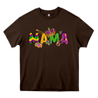 Chocolate Brown mama mardi gras Heavy Core Tee - LillyAllenDesigns