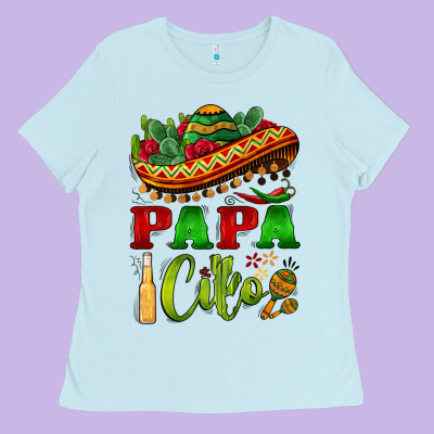 Papa Cito Sombrero Ladies Tee Designed By Barkaloodesign