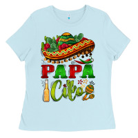 Baby Blue papa cito sombrero Ladies Tee - BarkalooDesign
