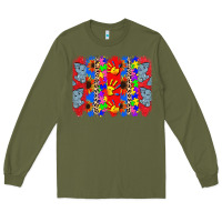 Army Green Autism brushstrokes Long Sleeve Tee - CowGirlArtShop