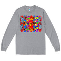 Heather Grey Autism brushstrokes Long Sleeve Tee - CowGirlArtShop