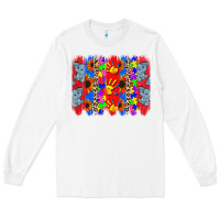 White Autism brushstrokes Long Sleeve Tee - CowGirlArtShop