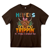 Chocolate Brown heifers be trippin' Heavy Core Tee - LillyAllenDesigns