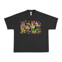 Pigment Black Mardi Gras coffee cups Urban Heavy Tee - HowdyJamesFarm