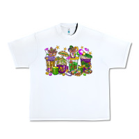 White Mardi Gras coffee cups Urban Heavy Tee - HowdyJamesFarm