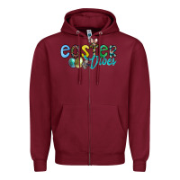 Burgundy easter vibes Zipper Hoodie - CowhideDigitalArt