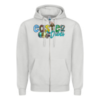 Dove Grey easter vibes Zipper Hoodie - CowhideDigitalArt