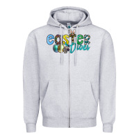 Heather Grey easter vibes Zipper Hoodie - CowhideDigitalArt