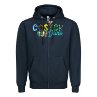 Navy easter vibes Zipper Hoodie - CowhideDigitalArt