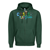 Sports Green easter vibes Zipper Hoodie - CowhideDigitalArt