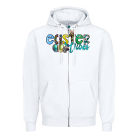 White easter vibes Zipper Hoodie - CowhideDigitalArt