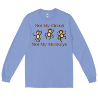Colony Blue Womens Not My Circus Not My Monkeys Gifts - Funny Political Novelty V- Long Sleeve Tee - minhPixels