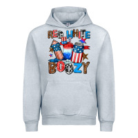 Heather Grey red white boozy Urban Hoodie - AdoDesignShop