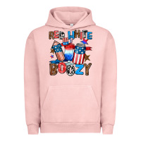 Pigment Salmon red white boozy Urban Hoodie - AdoDesignShop
