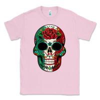 Bubblegum Pink Mexican Skull Classic Tee - texasbilliewilder