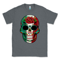 Charcoal Heather Mexican Skull Classic Tee - texasbilliewilder