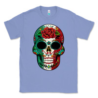 Colony Blue Mexican Skull Classic Tee - texasbilliewilder