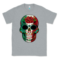 Heather Grey Mexican Skull Classic Tee - texasbilliewilder