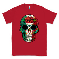 Red Mexican Skull Classic Tee - texasbilliewilder