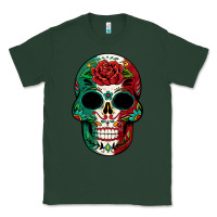 Sports Green Mexican Skull Classic Tee - texasbilliewilder