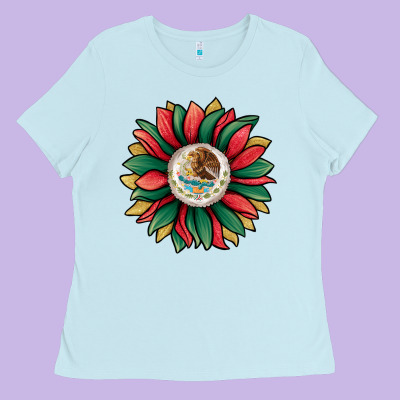 Mexican Sunflower Ladies Tee Designed By Jasminsmagicworld