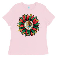 Bubblegum Pink mexican sunflower Ladies Tee - Jasminsmagicworld