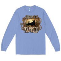 Colony Blue Keep it wild western bull Long Sleeve Tee - HowdyJamesFarm