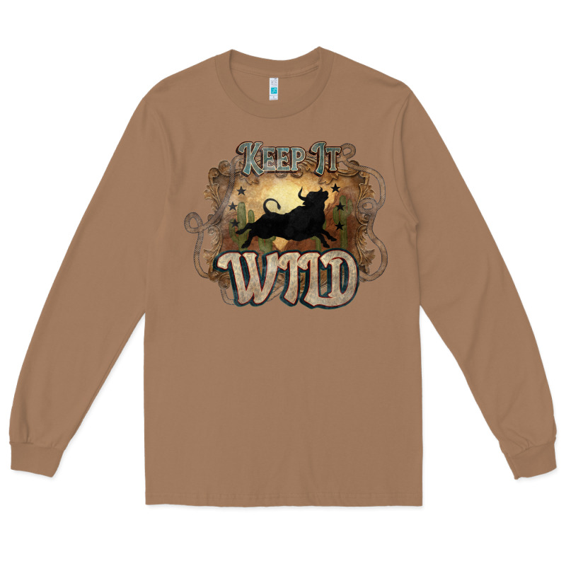 Keep It Wild Western Bull Long Sleeve Tee by HowdyJamesFarm | Teevron
