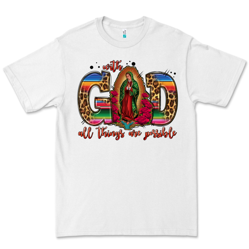 With God All Things Are Possible Lady Of Guadalupe Premium Tee by Jasminsmagicworld | Teevron