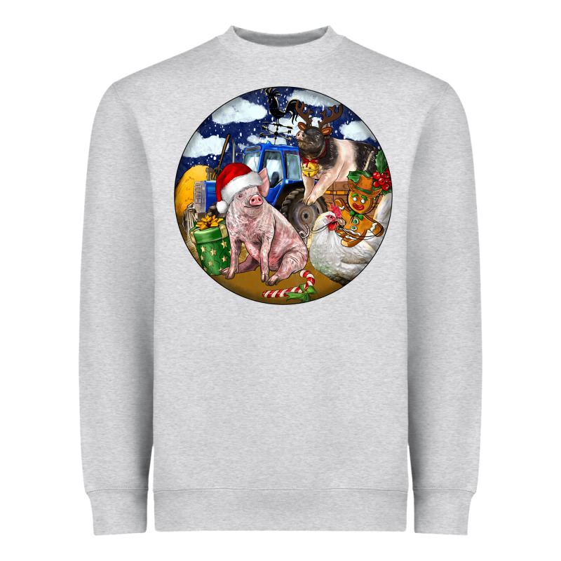 Farm And Pig Heavyweight Sweatshirt by FaDigitalArtStudio | Teevron